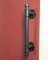 WYZDCP Door Pull Handles Internal External Wrought Iron Grab Bar Handle Heavy Duty Sliding Pulls Gate Barn Shed Garage Cabinet Handles, with Screw Fix (Size : 60cm (24 inch))