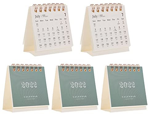 5pcs 2022 2022 Desk Calendar Business Calendar Holiday Desk Calendar Desk Calendar Mini Desktop Calendar 2022 Refrigerator Mini Desk Coil Calendar Table Easel Office Magnetic Paper