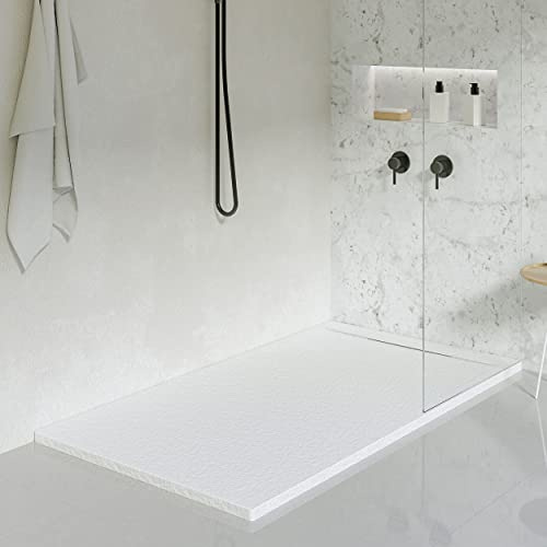 KOES - Piatto Doccia in Resina Serie LIENA – 80x130 – Bianco RAL 9003