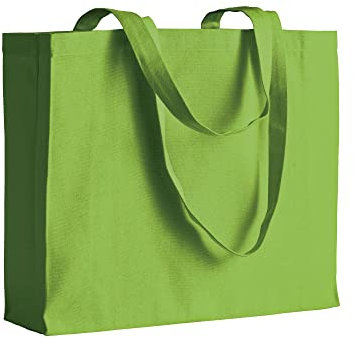 Artexia Borsa Shopper Donna Tote Bag Shopper Cotone The Tote Bag Borsa di Stoffa Borsa di Tela Spessore Materiale 200gr/m2 Manici Lunghi (1 Verde Mela 200 gr/m2)
