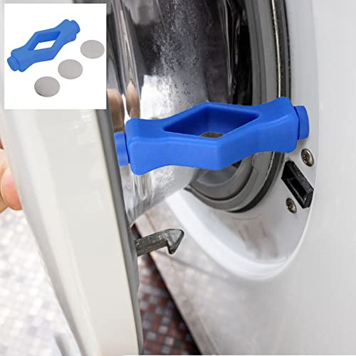 Waschmaschinentürstütze,Frontlader-Waschtürstütze, Waschmaschinentürstütze, Türhalter, Mundform, starker Magnet, Waschmaschinen-Türstopperstütze für Zuhause(blau)