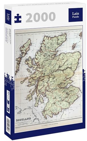 Lais Jigsaw Puzzle Old map of Scotland from 1870 2000 pieces