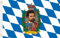 U24 Flagge Fahne Bayern König Ludwig mit Schrift 90 x 150 cm