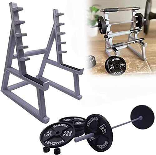 Squat Rack Stifthalter, einzigartiger Schreibtisch-Stift-Mini-Organizer, lustiger Gewichtheber-Stift-Schreibtisch-Halter mit Langhanteln und Gewichten, Aufbewahrung, Heimschreibtisch, dekoratives