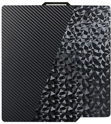 IdeaFormer-3D Double Sided Textured PEO PET Build Plate for Bambu Lab X1C/X1/X1E/P1P/P1S/A1, Diamond PEO+Carbon Fiber PET Spring Steel Sheet Plate 257x257mm for Bambu Labs