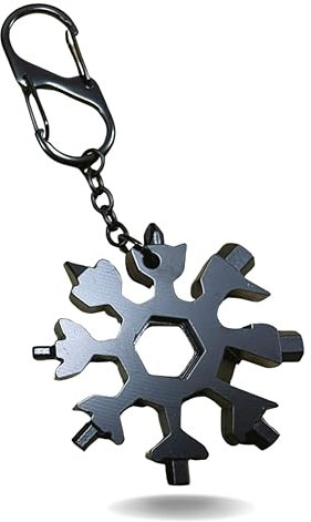 Snowflake Multitool: 18 Handy Tools for Travel & Outdoors | Stainless Steel, Suitable for Men & Women | Perfect Gadget Gifts for Secret Santa | UK Brand