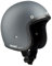 BANDIT Jet Premium Open Motorcycle Helmet Matte Gray Leather Profile Custom Biker Style Visor Included Dull Gray Open Helmet JETPAG (M)