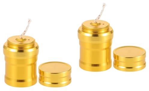 Yardwe Alcohol Experiment 2pcs Mini Alcohol Lamp Mini Heater Mini Alcohols Burner Picnic Burner Lamp Indoor Heater Small Heaters Alcohol Burner Small Portable Heater Table Top Outdoor Aluminum Stove