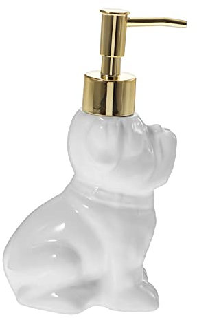 IMIKEYA hundelotion Flasche Leere Lotionsflaschen Duschflasche drücken Emulsion Flasche niedlich schmücken Internet-Promi-Hund Toilettenartikel Kind Seifenspender pp Weiß