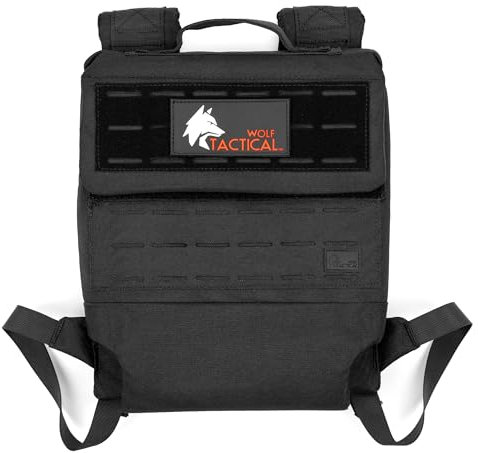 WOLF TACTICAL Weighted Backpack Rucking Backpack for Ruck Plates Weight Plates Rucksack for Running Walking Strength Training, Black, L, Fitness