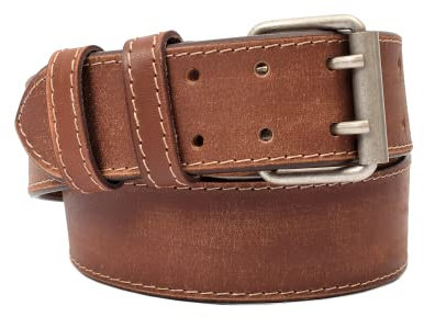 Menzo Kellnergürtel aus echten Leder, Gürtel für Kellnertaschen, extra breiter Kellnerbörsengürtel, Gürtel für Damen und Herren (105 cm)