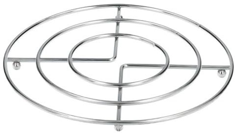 CABLEPELADO Salvamantel Redondo Acero Inoxidable, Rejilla Protector Hornillo Eléctrico, Salvamanteles de Cromo, Cubre Mantel Sin Mango, Protector encimera Cocina, Acabado Cromado, Diámetro 15.5 cm