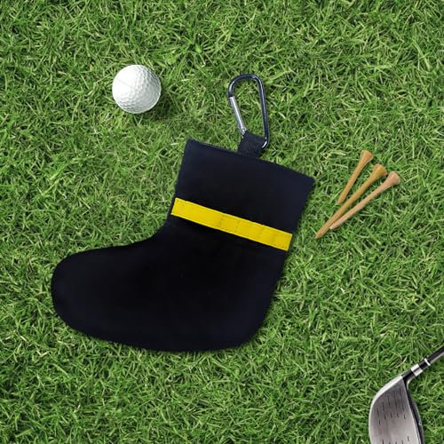 HFCOONY Funny Golf Ball Bag,Golf Tee Pouch Bag With Hanging Clip Buckle,Golf Gifts For Men Women,Novelty Golf Accessories,Portable Golf Storage Ball Carrier Holder For Golf Lovers. (Black)