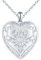 MICYUMI Pendentif médaillon photo en forme de cœur en argent sterling 925 pour femme - Motif soleil et fleur, Argent