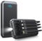 Power Bank 40000mAh mit 4 Kabeln,Powerbank mit LED-Anzeige und Taschenlampe,Schnelles Aufladen QC 22,5W und USB C PD20W,Tragbare Powerbank 3 Eingänge und 3 Ausgänge für Tablets Outdoor Handy (Black)