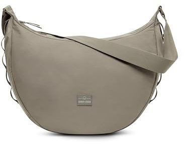 Johnny Urban Crossbody Bag Damen & Herren Grau - Ally XL - Moon Bag Design - Umhängetasche im Halbmond Stil - Tasche mit 16 Zoll Laptopfach - Wasserabweisend