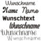 Kleckerliese DTF Bügelbild DIY Wunschname Wunschtext Text Personalisiert Name Breite 30cm