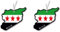2x Duftbaum mit Syrien Flagge, Auto lustig Duftspender, Duftbaum Auto tuning, Lufterfrischer, Duftanhänger Auto, Duftbaum Set Auto, Syria