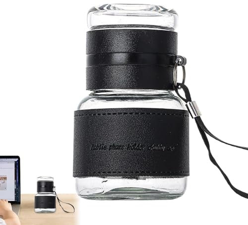 Mimoqk Glas-Tee-Infuser-Flasche, doppelwandig, wasserdicht, tragbar, 320 ml, robust, leicht zu transportieren, für Zuhause, Schule, Business, Outdoor-Aktivitäten