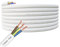 SHPELEC® Cavo flessibile bianco 3183Y da 0,75 mm, 1,0 mm, 1,5 mm, 2,5 mm, approvato BASEC, in PVC nero, illuminazione a LED, 5 m, 10 m, 15 m, 20 m, 50 m (1,0 mm, 3 nuclei - 15 metri)