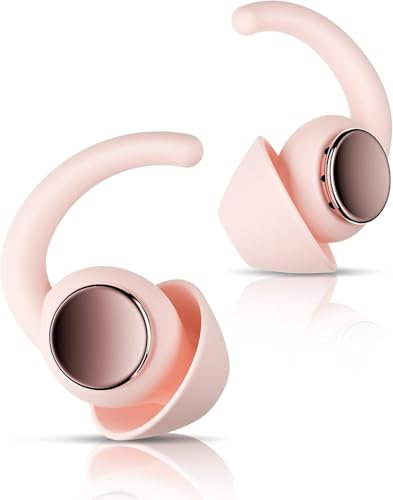 LIMEHO Konzert Ohrstöpsel, 30dB Hi-Fi, Silikon Ohrstöpsel zum Schlafen, Festivals, Motorradfahren, Reisen und Konzentration (light pink)