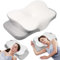 MULISOFT Memory Foam Kissen, bequemes Kissen, stützendes Nackenkissen, ergonomisches Seitenschläferkissen (weiß)