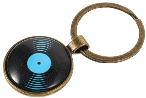 Retro Schlüsselanhänger Schallplatte aus Zinklegierung für Musikliebhaber