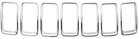 Facelift Grill Für Jeep Für Grand Für Cherokee 2014 2015 2016 Frontstoßstangengrill Grill Eingesetzter Ringverkleidungsabdeckung Autozubehör 7 Teile/Satz Gitter Kühlergrill(Chrome)