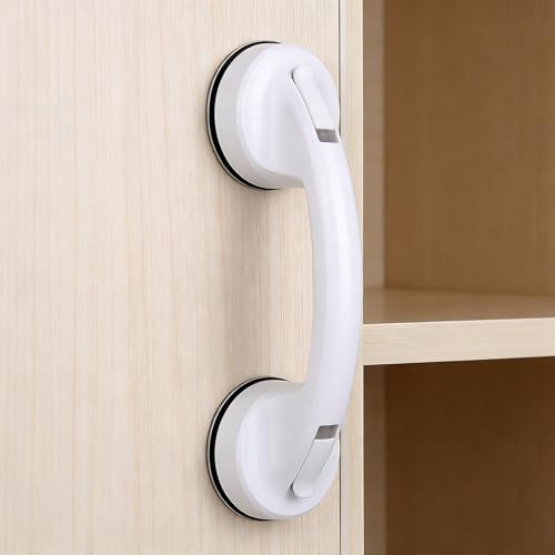 YIDELAI Aspirateur puissant verre miroir poignée de porte réfrigérateur tiroir salle de bain mur main courante baignoire douche poignée cuisine tiroir armoire bouton aspirateur (Blanc)