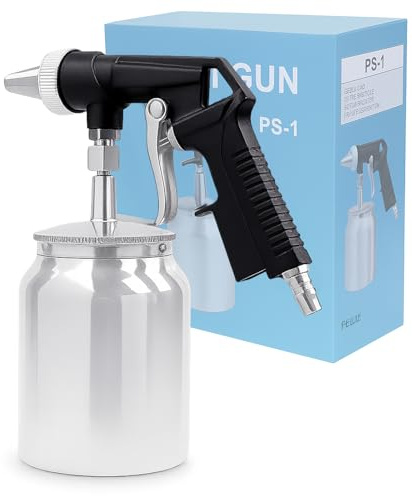 YushengTai Sandstrahlpistole, 1000Ml, Tragbarer Sandstrahlpistole Druckluft, Düsendurchmesser 6mm, Sandstrahlen Pistole für Polieren, Entrosten, Reinigen von Verunreinigungen