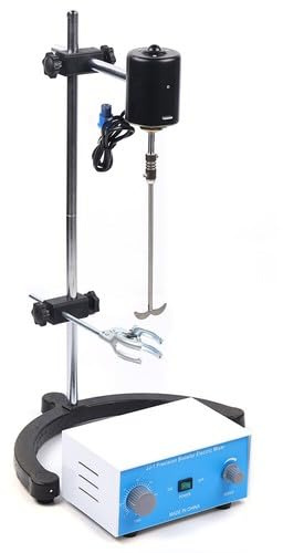 Laborrührer, Elektrisch Rührwerk 220V Überkopfrührer Rührwerk 3000 U/min, Timer 0-120 Minuten, Keine Heizung, Präzisionsmischer wird in Universitäten, Umweltschut, Gesundheits