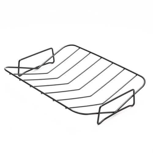 FUBESK Grillrost für den Außenbereich, V-förmiger Bräter für gesünderes Kochen, nicht beschichtet, passend für die meisten Öfen, 36 x 254 x 114 cm, Schwarz