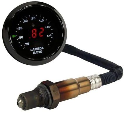 Breitband-Sauerstoffsensor Auto 30-0300 30-4110 X-Series Breitband-O2-Luft-Kraftstoff-Verhältnis-Messgerät-Kit LSU 4.9 Sauerstoffsensor +15 * 43cm Für AEM Aufkleber(30-0300 YE Decal)