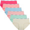 INNERSY Damen Unterhosen Baumwolle Hipster Unterwäsche Sport Rosa Pantys 6er Pack (XXL, Brights)