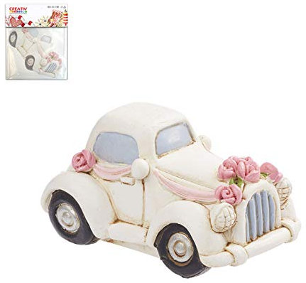 CREATIV DISCOUNT Mini Hochzeitsauto Vintage, ca. 5cm