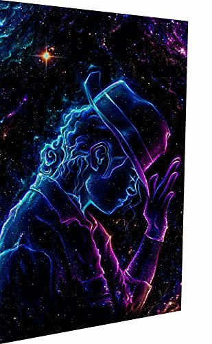 Magic Canvas Art - Bilder Musik Michael Jackson Leinwandbild 1- teilig Hochwertiger Kunstdruck modern Wandbilder Wanddekoration Design Wand Bild, Größe: 180 x 100 cm