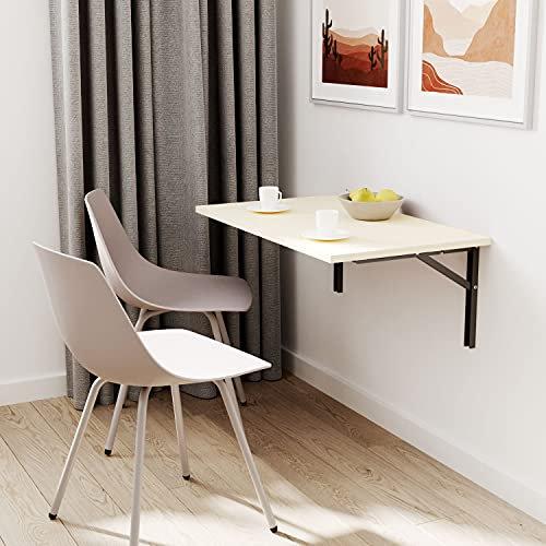 mikon 90x40 | Wandklapptisch Klapptisch Wandtisch Küchentisch Schreibtisch Kindertisch | VANILLE