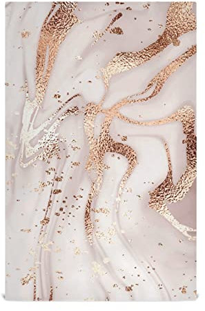 CHIFIGNO Rose Gold Marble Glitter Splatter Texture Microfiber Kitchen Towels Tea Towels 4 Pack Soft Reusable Kitchen Hand Towels Dishcloths Absorbent Fast Drying 18 x 28 inches
