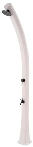 Starmatrix Rio Douche Solaire Courbe en polyéthylène 22 litres H 226 cm avec Lave-Pieds, Blanc