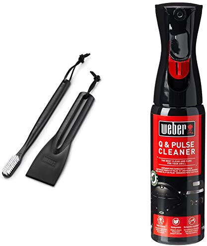 Weber Kit de Maintenance pour Barbecue à Gaz, Noir & Nettoyant pour barbecues Q et Pulse, Noir, 300 ML