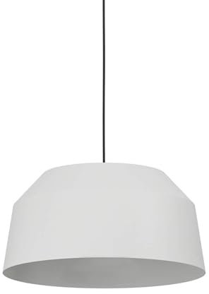 EGLO Hängelampe Contrisa, Pendelleuchte Esstisch 1-flammig, Esszimmerlampe im New Nordic Design aus Metall in Grau, Hängeleuchte mit E27 Fassung, Ø 38 cm
