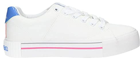 Kappa Herren Tudy Lace Sneaker, Blanc Violet Rose, 37 EU