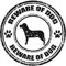 Vinyl-Aufkleber mit Aufschrift Beware of Dogs Warning Of Dogs Warning V8, 8,5 cm B x 8,5 cm H