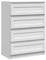 ADGO Malwa M4 Modern 4 Schubladen Kommode mit Schubladenrahmen 70x40x97 cm Stehschrank für Schlafzimmer, Wohnzimmer oder Kinderzimmer Grifflose Frontplatte(Versand in 2 Paketen)