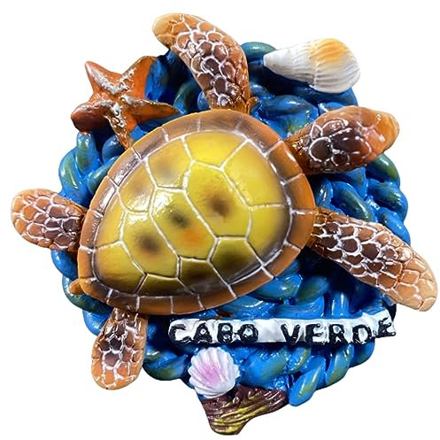 Cape Verde Marine Life Sea Turtle Refrigerator Magnet 3D Travel Souvenir Fridge Decoration Magnetic Sticker Craft Collection