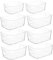 8PCS Clear Plastic Organiser Storage Versatile Kitchen Organiser Tray for Desk, Makeup, Bathroom, Kitchen Pantry Cabinet