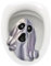 Operitacx 1 Blatt Halloween-toilettenaufkleber Poster Für Das Schlafzimmer Deckelabdeckung Für Den Toilettentank Gruseliger, Sich Verwandelnder Plakate Geist 3d Dreidimensional Pvc