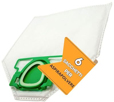 6 Sacchetti Folletto Compatibili con KOBOLD VK 200 - VK 220 - Sacchetti in TNT con Filtrazione Avanzata - Modello FW8 TNT
