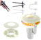 Snack Bowl for Stanley Cup Set, Silicone Snack Tray with Lid, straw cover & Finger Chopsticks, 4 Compartments Reusable Top Ring Platter for Stanley 40oz fits Candy Popcorn Car Movie Theater(White)