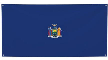 BREAUX Banner mit Flagge von New York, personalisierbar, für Abschlussfeiern, Geburtstag, Hochzeit